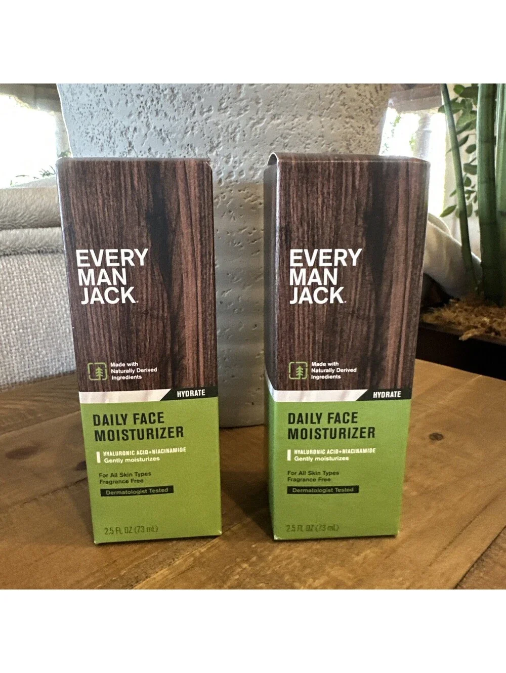 2 PACK Every Man Jack Daily Moisturizer 2.5oz Bottles NEW